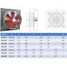 350mm Ventilateur mural Finestre, 500 W Variateur de vitesse Moteur Ventilateurs extracteur aspiracion ventilacion