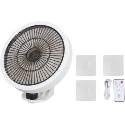 Haofy Petit Ventilateur Oscillant Mural avec Télécommande, Veilleuse 3 Vitesses, Idéal pour Chambre à Coucher, Bureau, Garage