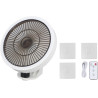 Haofy Petit Ventilateur Oscillant Mural avec Télécommande, Veilleuse 3 Vitesses, Idéal pour Chambre à Coucher, Bureau, Garage