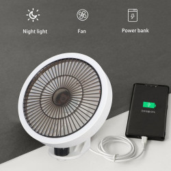 Haofy Petit Ventilateur Oscillant Mural avec Télécommande, Veilleuse 3 Vitesses, Idéal pour Chambre à Coucher, Bureau, Garage