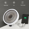 Haofy Petit Ventilateur Oscillant Mural avec Télécommande, Veilleuse 3 Vitesses, Idéal pour Chambre à Coucher, Bureau, Garage