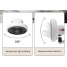 Haofy Petit Ventilateur Oscillant Mural avec Télécommande, Veilleuse 3 Vitesses, Idéal pour Chambre à Coucher, Bureau, Garage