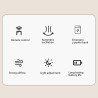 Haofy Petit Ventilateur Oscillant Mural avec Télécommande, Veilleuse 3 Vitesses, Idéal pour Chambre à Coucher, Bureau, Garage