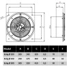 KDR-200mm Extracteur d'air de Mur pour la Ventilation Industrielle Ventilateur Mural