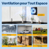 VIVOHOME 300 mm Ventilateur d'Extraction à Volets Extracteur d'Air Industriel Mural avec Moteur EC 1305 m³/h avec Minuterie Vite