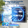 VIVOHOME 250 mm Ventilateur d'Extraction à Volets Extracteur d'Air Industriel Mural avec 10 Vitesses Réglables Moteur EC pour Se