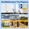 VIVOHOME 250 mm Ventilateur d'Extraction à Volets Extracteur d'Air Industriel Mural avec 10 Vitesses Réglables Moteur EC pour Se