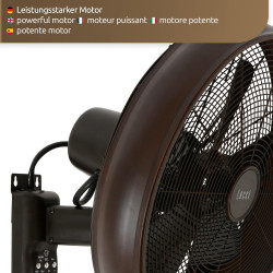 LUCCI Air Breeze Ventilateur mural avec télécommande, Oil Rubbed Bronze