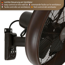 LUCCI Air Breeze Ventilateur mural avec télécommande, Oil Rubbed Bronze