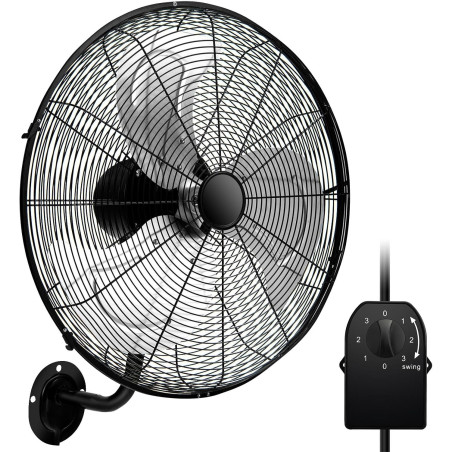 SOARS Ventilateur Mural φ56 CM 120W, Vitesses, Angle Vertical 30° & Angle Horizontal Automatique 85°, Ventilateur Industriel pou