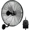 SOARS Ventilateur Mural φ56 CM 120W, Vitesses, Angle Vertical 30° & Angle Horizontal Automatique 85°, Ventilateur Industriel pou