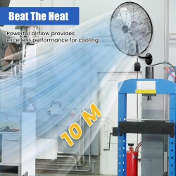 SOARS Ventilateur Mural φ56 CM 120W, Vitesses, Angle Vertical 30° & Angle Horizontal Automatique 85°, Ventilateur Industriel pou
