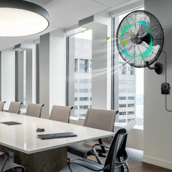 SOARS Ventilateur Mural φ56 CM 120W, Vitesses, Angle Vertical 30° & Angle Horizontal Automatique 85°, Ventilateur Industriel pou