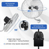 SOARS Ventilateur Mural φ56 CM 120W, Vitesses, Angle Vertical 30° & Angle Horizontal Automatique 85°, Ventilateur Industriel pou