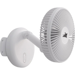 ZOIZ Ventilateur mural pour RV/voiture/yacht : rotation de la tête à 180°, inclinaison à 90° et oscillation automatique à 100° -