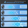 Ventilateur Mural Extérieur 60 cm avec Télécommande, Ventilateur Oscillant 4 Vitesses, Moteur DC Sans Balais Étanche, Ventilateu