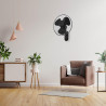 GROWMANIA Ventilateur mural avec télécommande 45 W Ventilateur puissant et silencieux 3 vitesses et minuteur Tête oscillante 90°