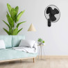 GROWMANIA Ventilateur mural avec télécommande 45 W Ventilateur puissant et silencieux 3 vitesses et minuteur Tête oscillante 90°