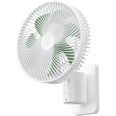 Ventilateur mural oscillant de 20,3 cm avec télécommande, minuterie et 4 réglages de vitesse, inclinaison réglable, cordon de 17