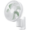 Ventilateur mural oscillant de 20,3 cm avec télécommande, minuterie et 4 réglages de vitesse, inclinaison réglable, cordon de 17