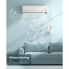 Ventilateur mural oscillant de 20,3 cm avec télécommande, minuterie et 4 réglages de vitesse, inclinaison réglable, cordon de 17