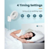 Ventilateur mural oscillant de 20,3 cm avec télécommande, minuterie et 4 réglages de vitesse, inclinaison réglable, cordon de 17