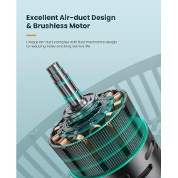 Ventilateur mural oscillant de 20,3 cm avec télécommande, minuterie et 4 réglages de vitesse, inclinaison réglable, cordon de 17