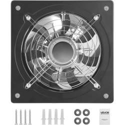 VEVOR Ventilateur Extraction Mural 25,4 cm Ventilateur Extracteur 1678 m³/h Extracteur d'Air pour Grenier, Garage, Sous-sol, Ate