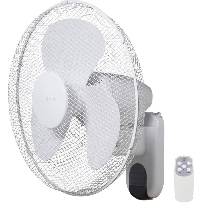 sygonix Ventilateur Mural 45 W (Ø x H) 430 mm x 480 mm Blanc
