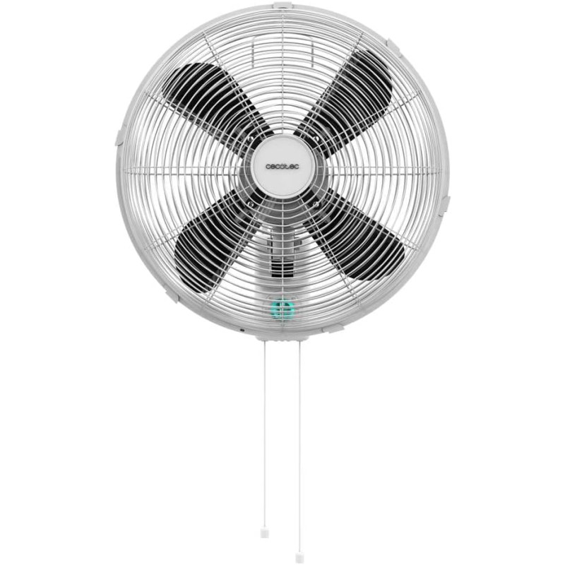 Cecotec Ventilateur Mural EnergySilence 4500 Power Wall, 50W, Diamètre 45 cm (18"), 4 Pales Aérodynamiques, Interrupteur Chaînet