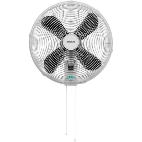 Cecotec Ventilateur Mural EnergySilence 4500 Power Wall, 50W, Diamètre 45 cm (18"), 4 Pales Aérodynamiques, Interrupteur Chaînet