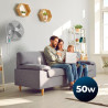 Cecotec Ventilateur Mural EnergySilence 4500 Power Wall, 50W, Diamètre 45 cm (18"), 4 Pales Aérodynamiques, Interrupteur Chaînet