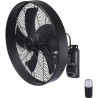 sygonix SY-6661434 Ventilateur Mural 50 W (Ø x H) 45 cm x 45.5 cm Noir avec télécommande, oscillant, minuteur, pivotant