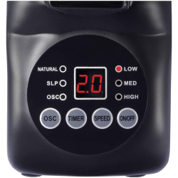 sygonix SY-6661434 Ventilateur Mural 50 W (Ø x H) 45 cm x 45.5 cm Noir avec télécommande, oscillant, minuteur, pivotant