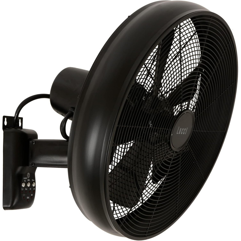 Lucci AIR BK Ventilateur mural (Ø) 410 mm Couleur du boîtier (détails): noir