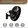 Lucci AIR BK Ventilateur mural (Ø) 410 mm Couleur du boîtier (détails): noir