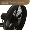 Lucci AIR BK Ventilateur mural (Ø) 410 mm Couleur du boîtier (détails): noir