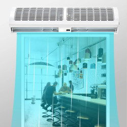Rideau d'air De Porte Commerciale, Réglable À 2 Vitesses, Faible Bruit, Grand Volume d'air, Silencieux, 220V, 60/90/100/120/150c