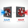 UZMAN Ventilateur axial mural haute performance - Ventilateur axial industriel - Pour fenêtre - 300 mm, 350 mm, 400 mm, 450 mm, 
