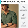 Acclafit montre connectée femme homme avec appel bleutooth, smartwatch ronde 1,38" avec 147+ modes sportifs, cardiofréquencemètr