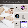 Acclafit montre connectée femme homme avec appel bleutooth, smartwatch ronde 1,38" avec 147+ modes sportifs, cardiofréquencemètr