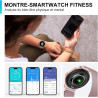 Acclafit montre connectée femme homme avec appel bleutooth, smartwatch ronde 1,38" avec 147+ modes sportifs, cardiofréquencemètr