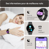 Acclafit montre connectée femme homme avec appel bleutooth, smartwatch ronde 1,38" avec 147+ modes sportifs, cardiofréquencemètr