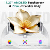 Montre connectée femme amoled 1,27 pouces hd, smartwatch bleutooth 5.4, montre intelligente femme, 120+ modes sport, 200+ cadran