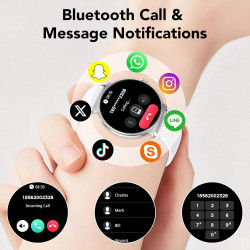 Montre connectée femme amoled 1,27 pouces hd, smartwatch bleutooth 5.4, montre intelligente femme, 120+ modes sport, 200+ cadran