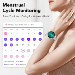 Montre connectée femme amoled 1,27 pouces hd, smartwatch bleutooth 5.4, montre intelligente femme, 120+ modes sport, 200+ cadran