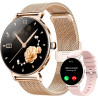 Montre connectée femme amoled 1,27 pouces hd, smartwatch bleutooth 5.4, montre intelligente femme, 120+ modes sport, 200+ cadran