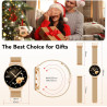 Montre connectée femme amoled 1,27 pouces hd, smartwatch bleutooth 5.4, montre intelligente femme, 120+ modes sport, 200+ cadran