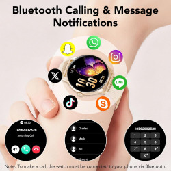 Montre connectée femme avec appel bleutooth 5.4, smartwatch fonction féminine 1.39" hd, 120+ modes sportifs, 200+ cadrans person