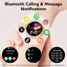 Montre connectée femme avec appel bleutooth 5.4, smartwatch fonction féminine 1.39" hd, 120+ modes sportifs, 200+ cadrans person